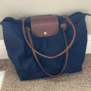 Longchamp Large Tote, Navy Blue